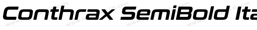 Conthrax SemiBold Italic字体转换